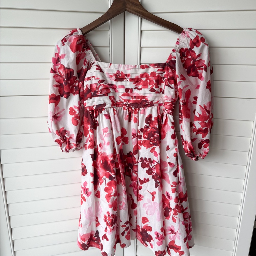 the a&f emerson poplin puff sleeve mini dress